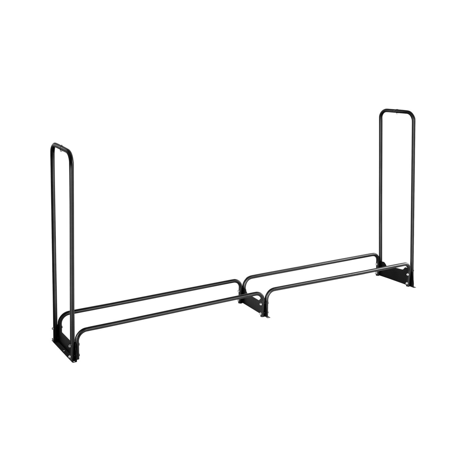 Firewood Rack With Waterproof Cover, 8 Ft Outdoor Firewood Holder, 1/2 Cord Storage Metal Log Holder, 660lb Max Weight Capacity, Top Covered, Powder-Coated Wood Storage Rack For Fireplace Deck_maomaolike.com